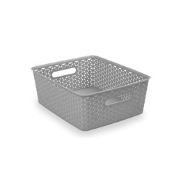 Visionchart Creative Kids Storage Basket Knotted Medium 305W X 335L X 135Mmd Grey