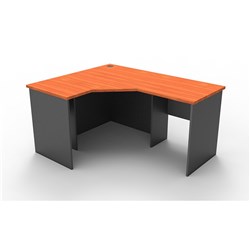 Rapidline Corner Workstation 1200Wx1500Wx600Mmh 3 Piece Cherry & Ironstone