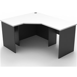 Rapidline Corner Workstation 1200Wx1500Wx600Mmh 3 Piece Natural White & Ironstone