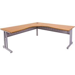 Rapidline Corner Workstation C Leg 1800Wx1800Wx750Mmd Beech