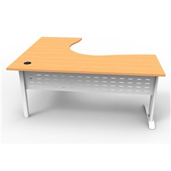 Rapidline Span Corner  Workstation 1800Wx1500Mmw Beech & White
