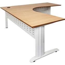 Rapidline Span Corner  Workstation 1800Wx1800Mmw Beech & White