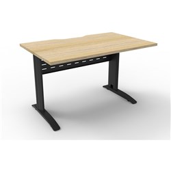 Rapidline Deluxe Rapid Span Straight Desk 1200W X 750D X 730Mmh Natural Oak/Black
