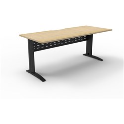 Rapidline Deluxe Rapid Span Straight Desk 1800W X 750D X 730Mmh Natural Oak/Black
