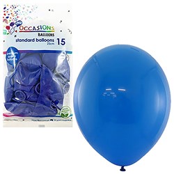 Alpen Balloons 25Cm Blue Pack Of 15