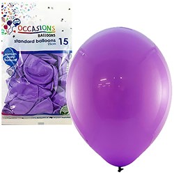Alpen Balloons 25Cm Purple Pack Of 15