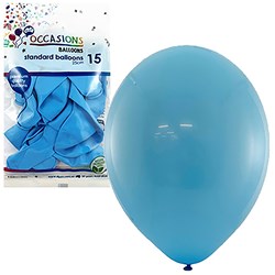 Alpen Balloons 25Cm Light Blue Pack Of 15