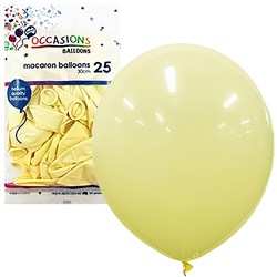 Alpen Balloons 30Cm Macaron Pastel Lemon Pack Of 25
