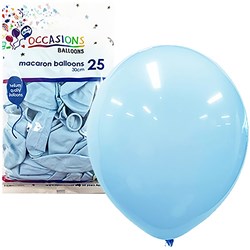 Alpen Balloons 30Cm Macaron Pastel Light Blue Pack Of 25