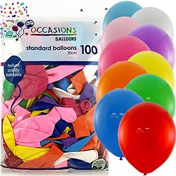Alpen Balloons 30Cm Assorted Colours Pack Of 100