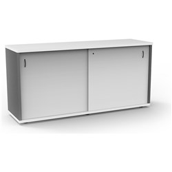 Rapidline Credenza Sliding Doors 730Hx1200Wx450mmD Natural White and Ironstone