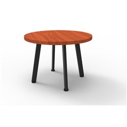 Rapid Eternity Round Coffee Table 450Hx600Mmd Cherry Top Black Base