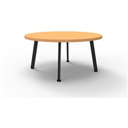 Rapid Eternity Round Coffee Table 450Hx900Mmd Beech Top Black Base