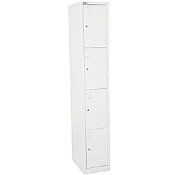 Rapid Go Locker 4 Door 1830Hx305Wx455Mmd White