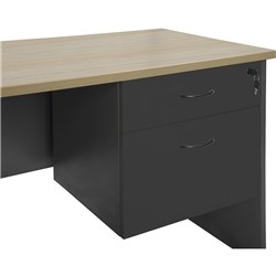Rapid Worker Fixed Pedestal 2 Drawer 454Hx465Wx447Mmd Ironstone