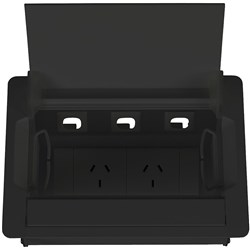 Rapid Power Module Table Box 2Gpo Black