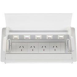 Rapid Power Module Table Box 4Gpo White