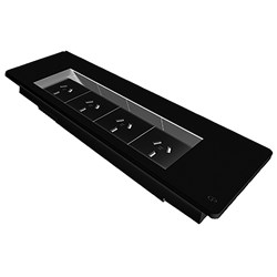 Rapid Power Module Surface Mount Box 4Gpo Black