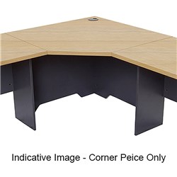 Rapidline Rapid Worker Corner Workstation 900/900W X 600D X 730Mmh Oak And Ironstone