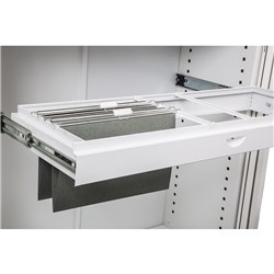 Rapidline Go Tambour Door  Cupboard Roll Out Filing Frame White
