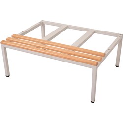 Rapidline Seat Locker Stand 700W X 915D X 350Mmh Light Oak Seat Silver Stand