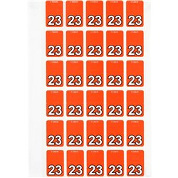 Avery Top Tab 23 Year Code  Label 20X30Mm Orange  Pack Of 150