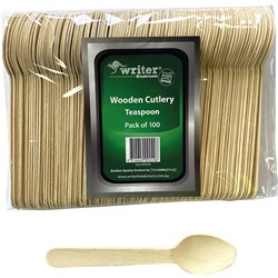 Writer Breakroom Eco 140mm  Wooden Teaspoon  Pack of 100