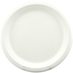 Earth Eco Sugarcane Round Plate White 230mm Pack of 25