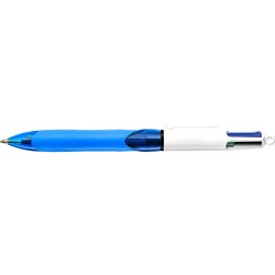 Bic 4 Colour Ballpoint Pen  Retractable Medium 1mm Grip Barrel 