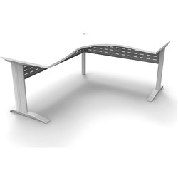 Rapidline Deluxe Rapid Span Corner Workstation 1500/1500W X 750D X 730Mmh White/White