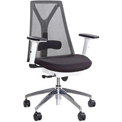 Ntr Anchor Executive Chair Mesh Back With Arms White Frame