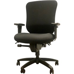 K2 Ntr Burwood Multi-User 24/7 Ultra Heavy Duty Fabric Task Chair High Back Black