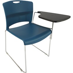 K2 Ntr Pixie Lecturer Visitor Chair Blue With Black Tablet Arm Blue