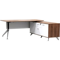 Potenza Desk Right Hand Return 1950W X 1850D X 750Mmh Casnan And White