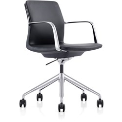Nts Grange Executive Chair Medium Back Black Leather