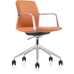 Nts Grange Executive Chair Medium Back Orange Leather