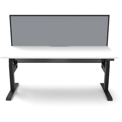 Rapidline Boost Light Single Sided Workstation+Screen 1500W X 750D X 1330Mmh White/Black