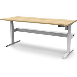 Rapidline Boost Light Single Sided Workstation + Tray 1800W X 750D X 1270Mmh Oak/White