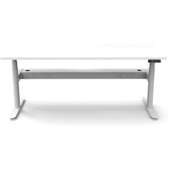 Rapidline Halo+ Single Sided Workstation + Cable Tray 1200W X 750D X 1270Mmh White/White