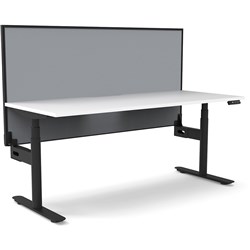 Rapidline Halo+ Single Sided Workstation + Screen 1200W X 750D X 1330Mmh White/Black