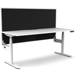 Rapidline Halo+ Single Sided Workstation + Screen 1500W X 750D X 1330Mmh White/White