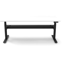 Rapidline Halo+ Single Sided Workstation + Cable Tray 1800W X 750D X 1270Mmh White/Black