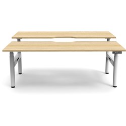 Rapidline Halo+ Back To Back Workstation 2 Person 1800W X 1500D X 1270Mmh Oak/White