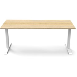 Rapidline Boost Static Single Sided Workstation 1800W X 750D X 730Mmh Oak/White