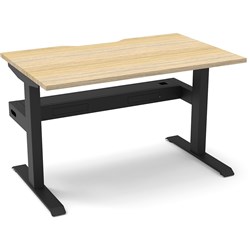 Rapidline Boost Static Single Sided Workstation + Tray 1200W X 750D X 730Mmh Oak/Black