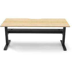 Rapidline Boost Static Single Sided Workstation + Tray 1500W X 750D X 730Mmh Oak/Black