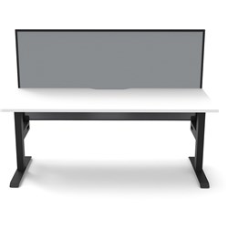 Rapidline Boost Static Single Sided Workstation+Screen 1200W X 750D X 1330Mmh White/Black