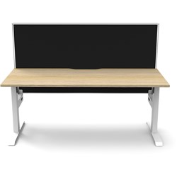 Rapidline Boost Static Single Sided Workstation+Screen 1800W X 750D X 1330Mmh Oak/White