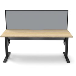 Rapidline Boost Static Single Sided Workstation+Screen 1800W X 750D X 1330Mmh Oak/Black