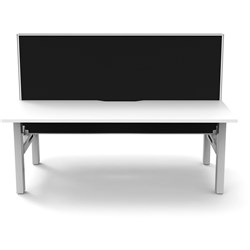 Rapidline Boost Static Back To Back Workstation + Screen 2 Person 1500Mmw White/White